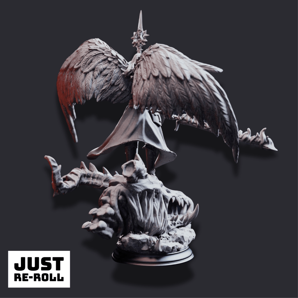 Tyrius the Reborn – Angel of Erdrydion - 3D Printed Paladin Character Miniature - Just Re - Roll