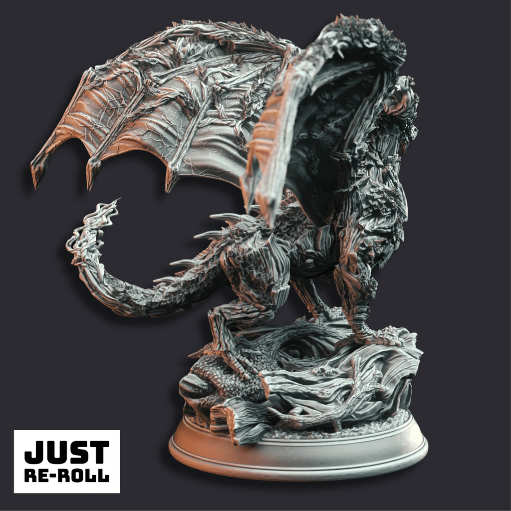 Underthwyn Ancient Fey Dragon - 3D Printed Monster Miniature - Just Re - Roll