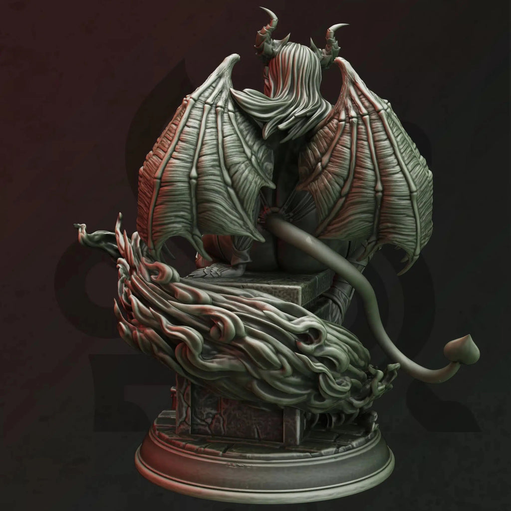 Vehryn – Petrified Succubus - 3D Printed Monster Miniature - Just Re-Roll