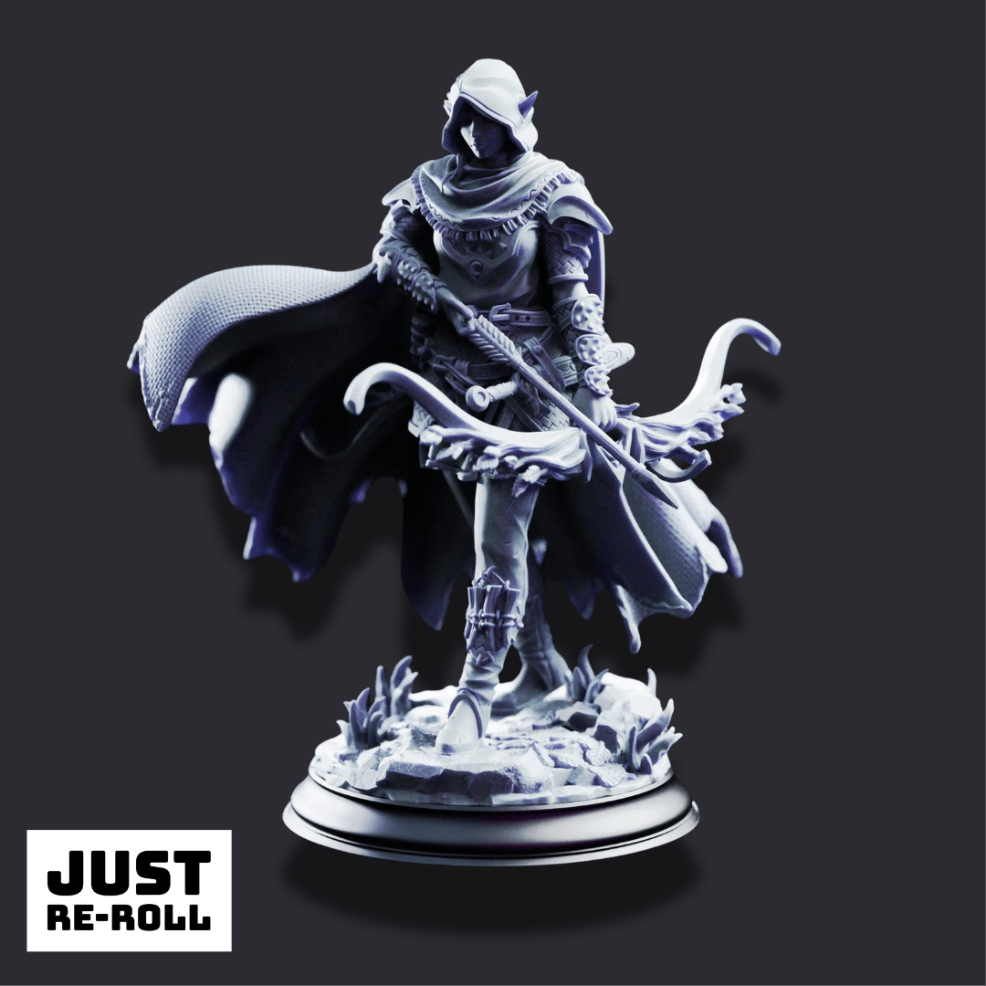 Vexana – Drow Ranger of the Swamp - 3D Printed Ranger Miniature - Just Re-Roll