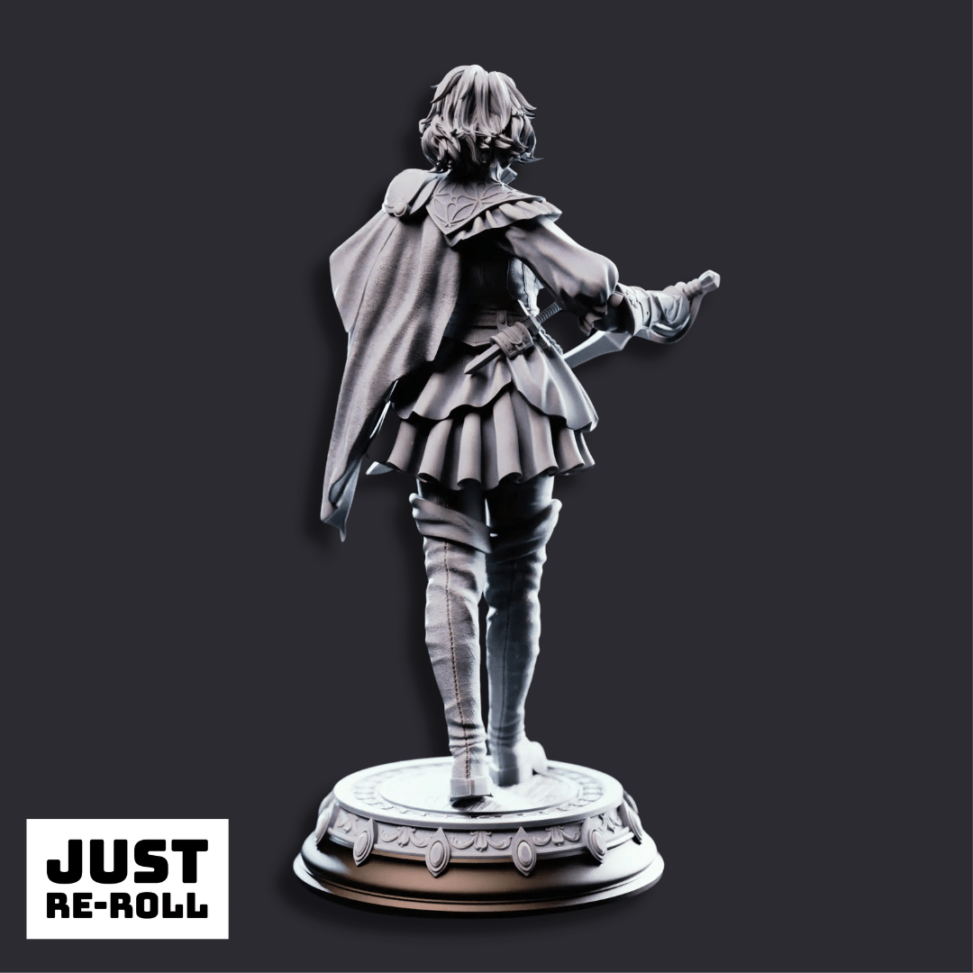 Victoria Asquith Lady Duellist - 3D Printed Rogue Character Miniature - Just Re-Roll