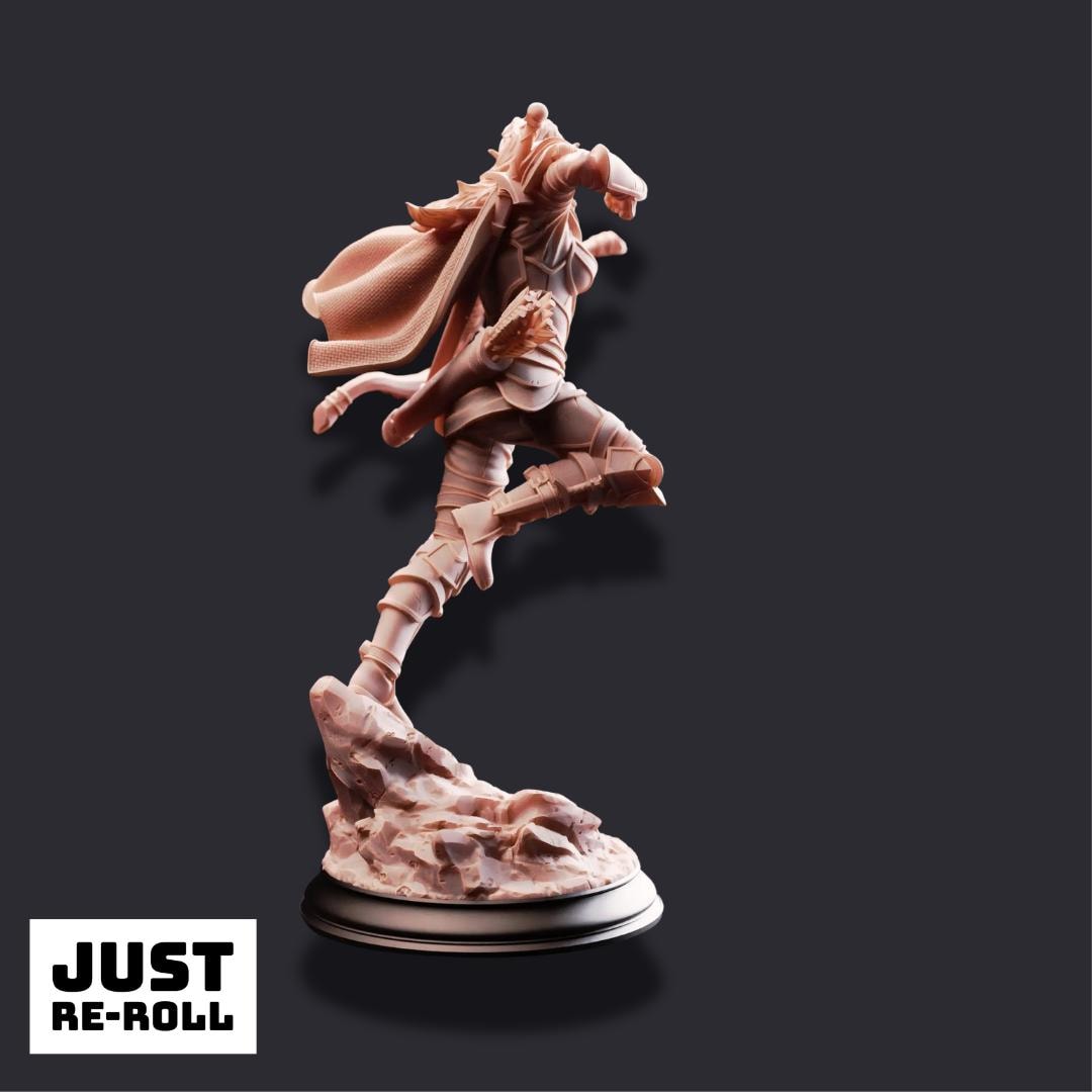 Virana – Devil Hunter - 3D Ranger Miniature - Just Re - Roll