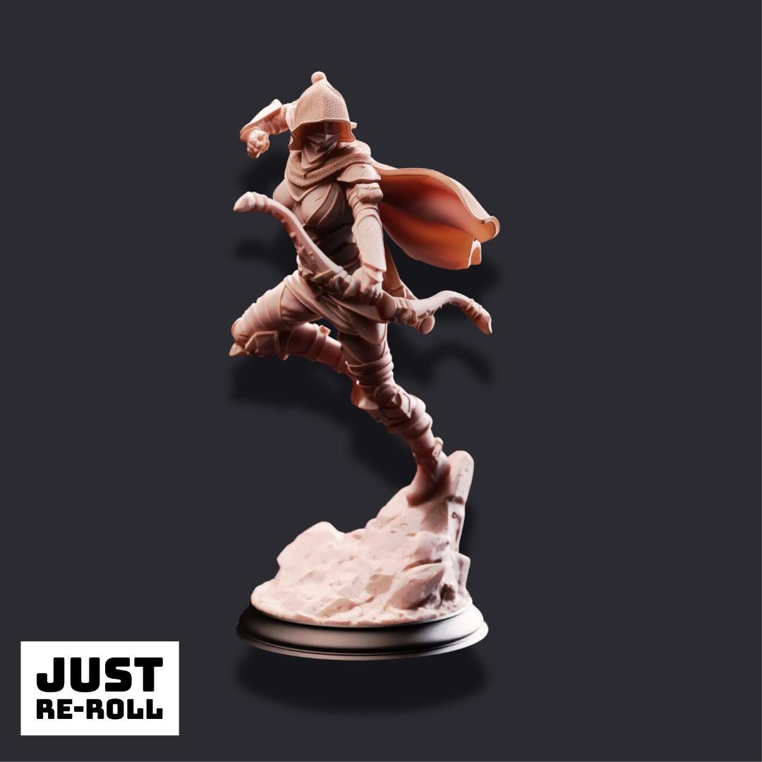 Virana – Devil Hunter - 3D Ranger Miniature - Just Re - Roll