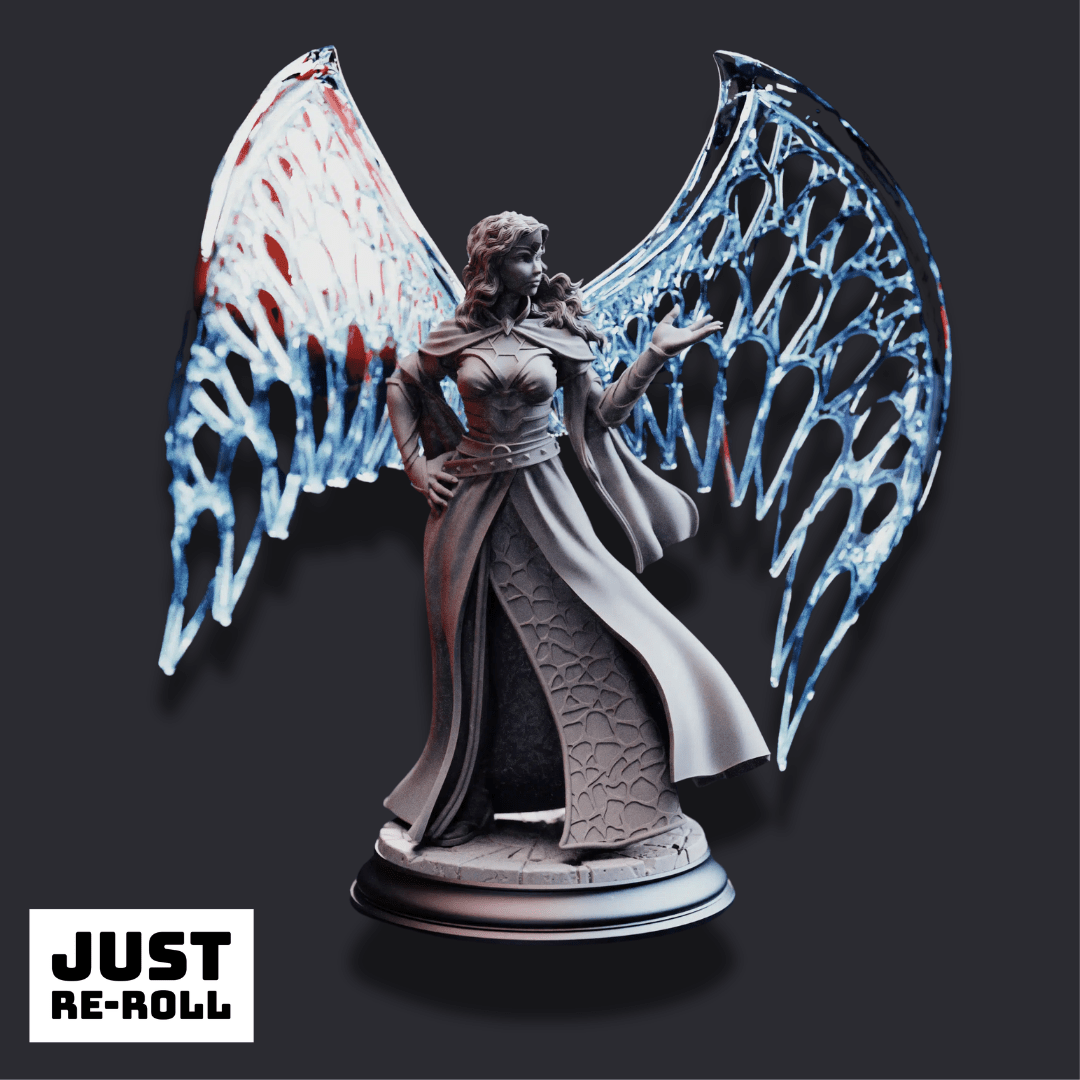 Vitria – Prismatic Angel - 3D Printed Sorcerer Character Miniature - Just Re - Roll