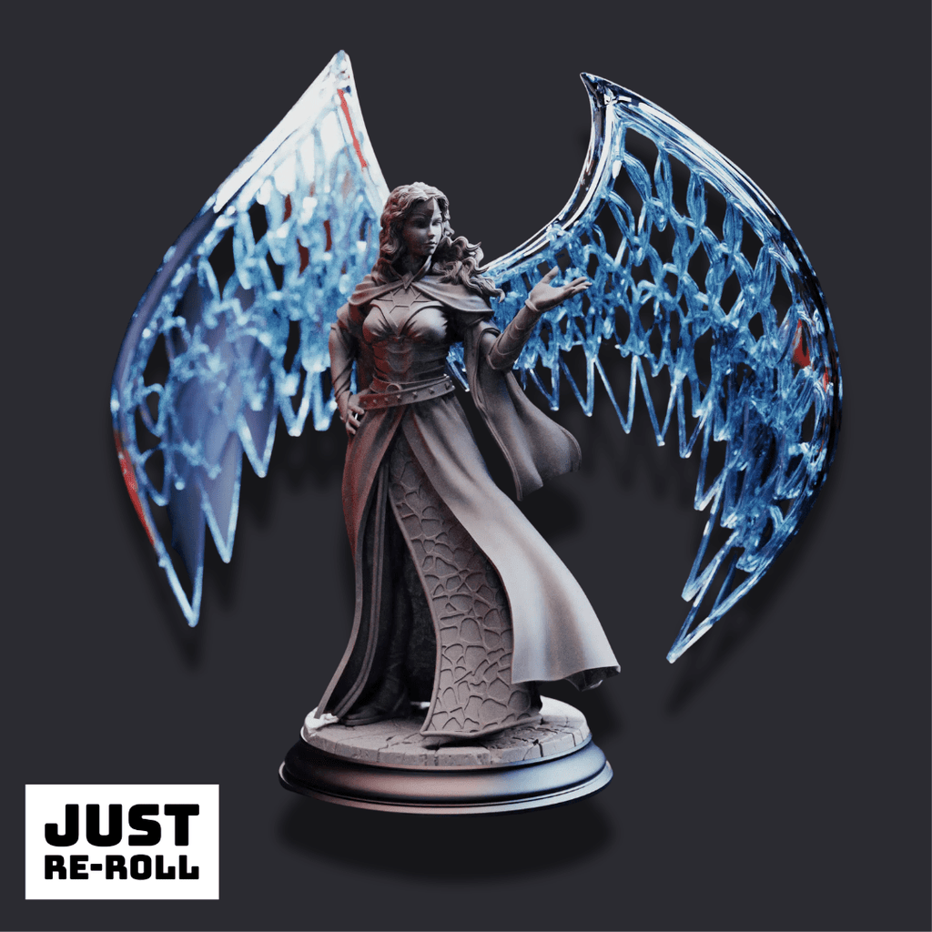 Vitria – Prismatic Angel - 3D Printed Sorcerer Character Miniature - Just Re - Roll