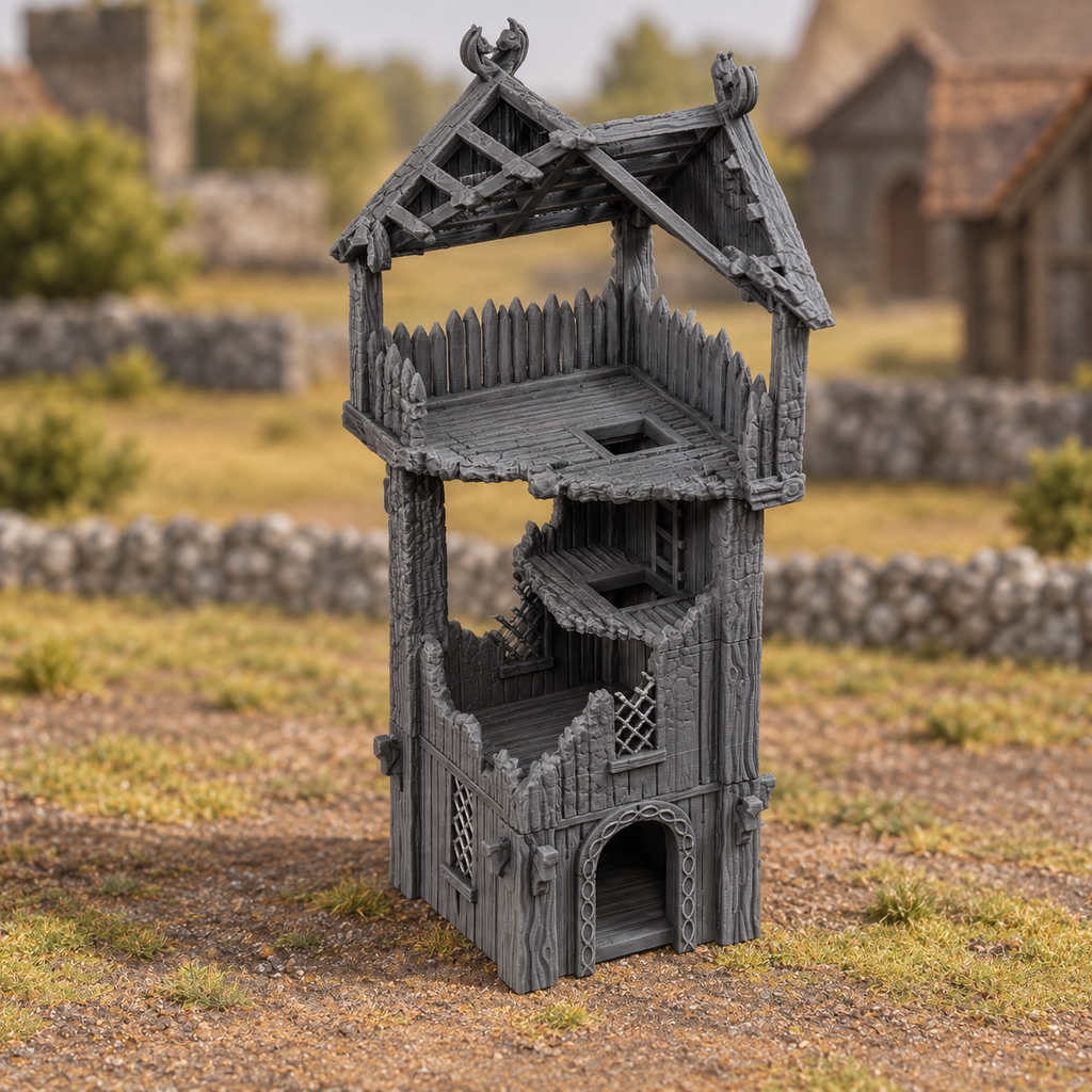 Watch Tower Ruins - 28mm Tabletop Terrain