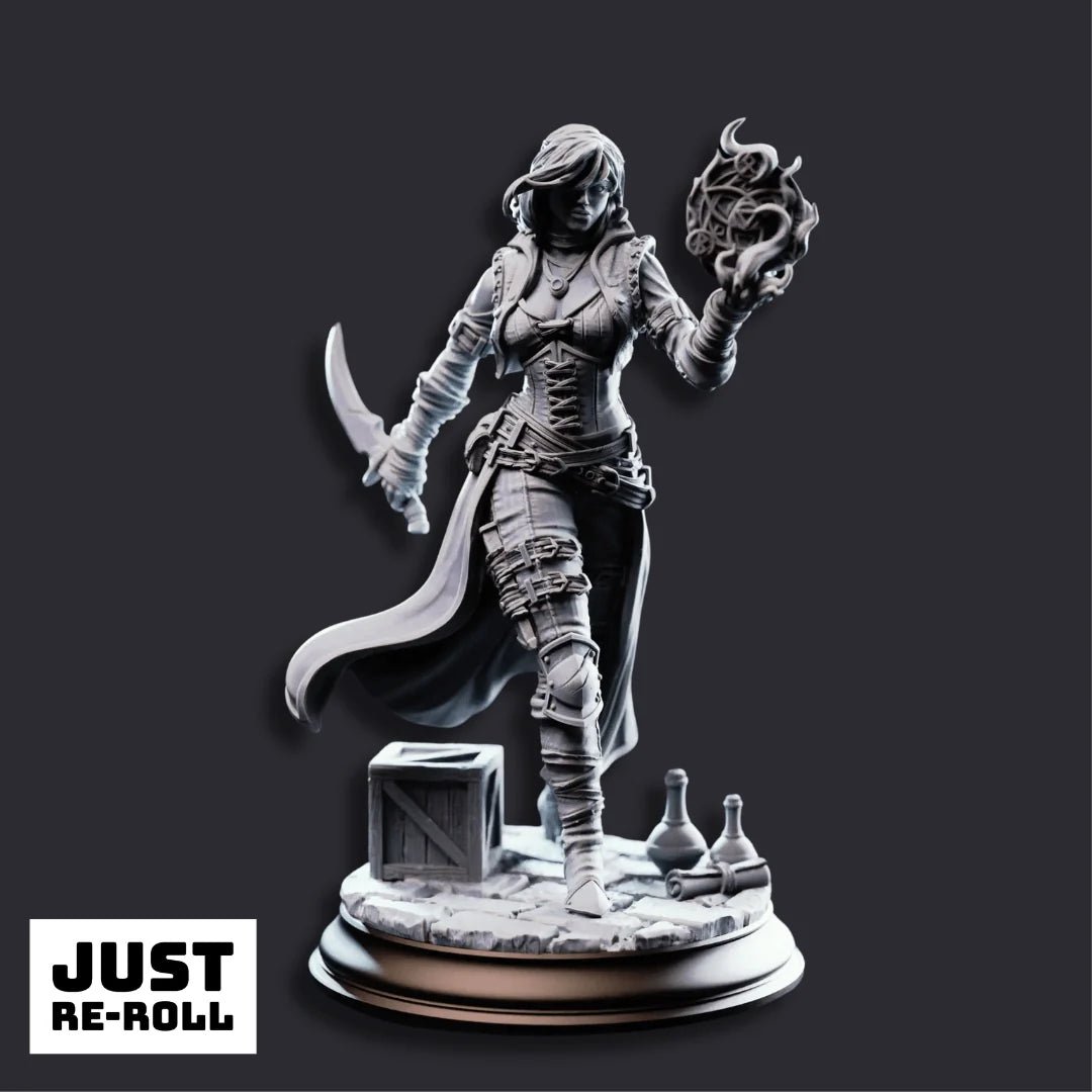 Wizard Starter Pack - 5 Resin Fantasy Miniatures for DnD, Pathfinder & Tabletop RPGs - Just Re-Roll