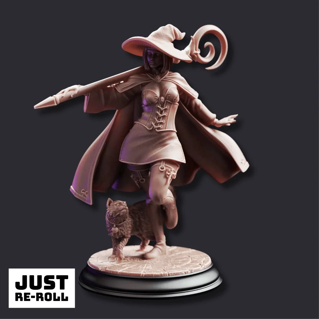 Wizard Starter Pack - 5 Resin Fantasy Miniatures for DnD, Pathfinder & Tabletop RPGs - Just Re-Roll
